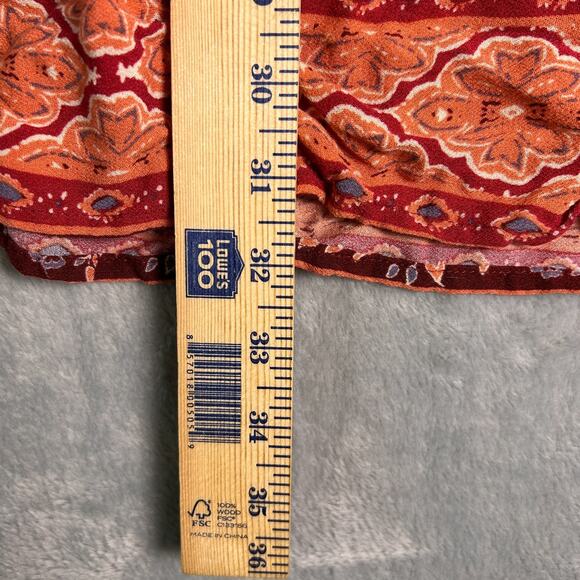 American Eagle Mini Drop Waist Dress Womens M Floral Bohemian Smocked Cottage - Picture 6 of 7